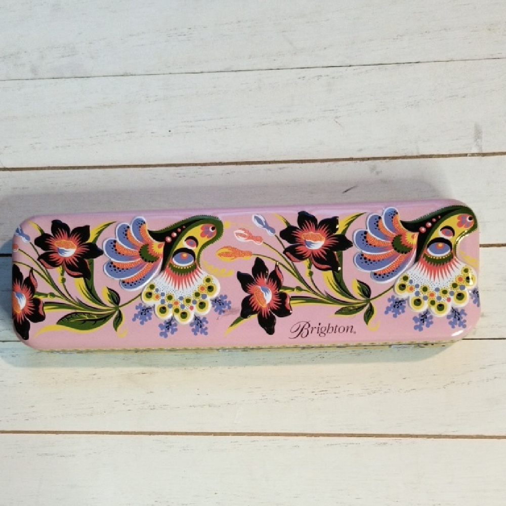 Beautiful Floral Brighton Time Piece Box With Uplifting Message Inside
